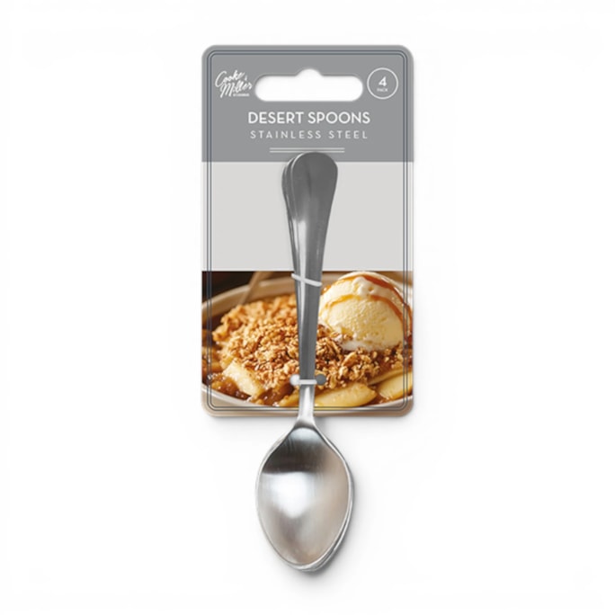 Wholesale Stainless Steel Dessert Spoons 4pk | Wholesale Direct