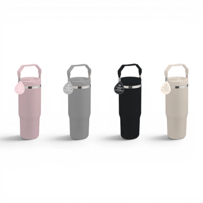 Wholesale Double Walled Tumbler With Handle And Flip Straw 890ml | Wholesale Direct Wholesale Double Walled Tumbler With Handle And Flip Straw 890ml | Wholesale Direct