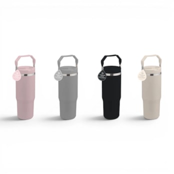 Wholesale Double Walled Tumbler With Handle And Flip Straw 890ml | Wholesale Direct