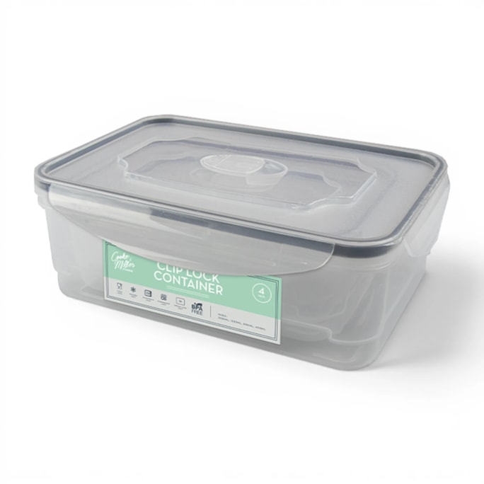 Wholesale Clip Lock Food Containers 4pk | Wholesale Direct