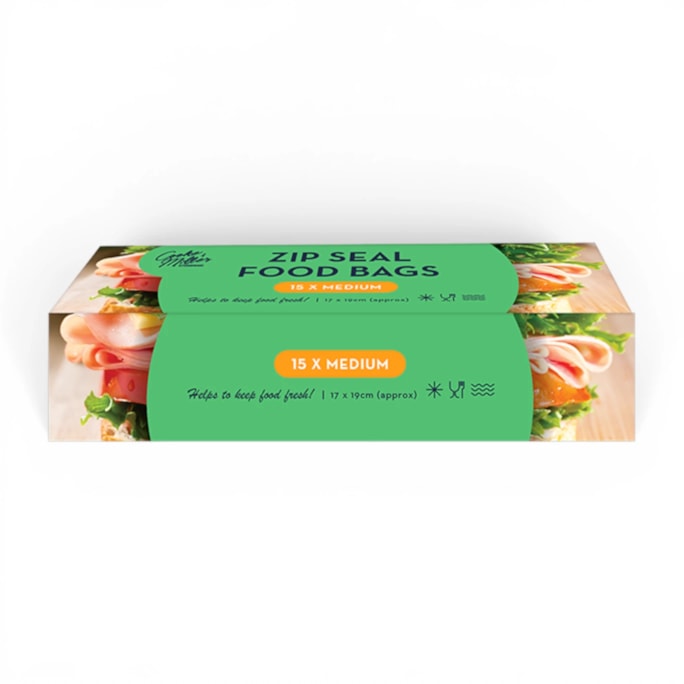 Wholesale Slide Zip Food Bags 15pk CDU | Wholesale Direct