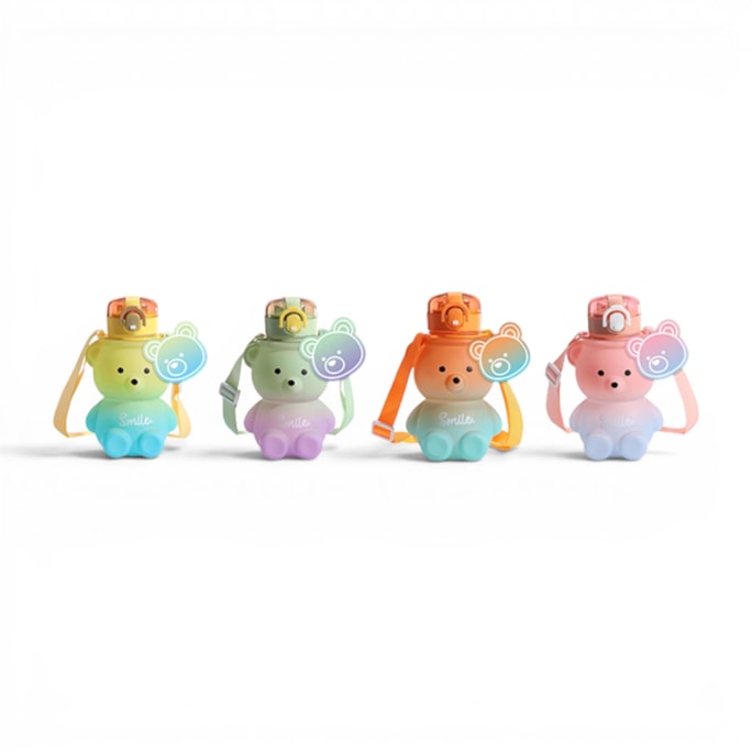 Wholesale Frosted Plastic Ombre Bear Bottle 725ML | Wholesale Direct