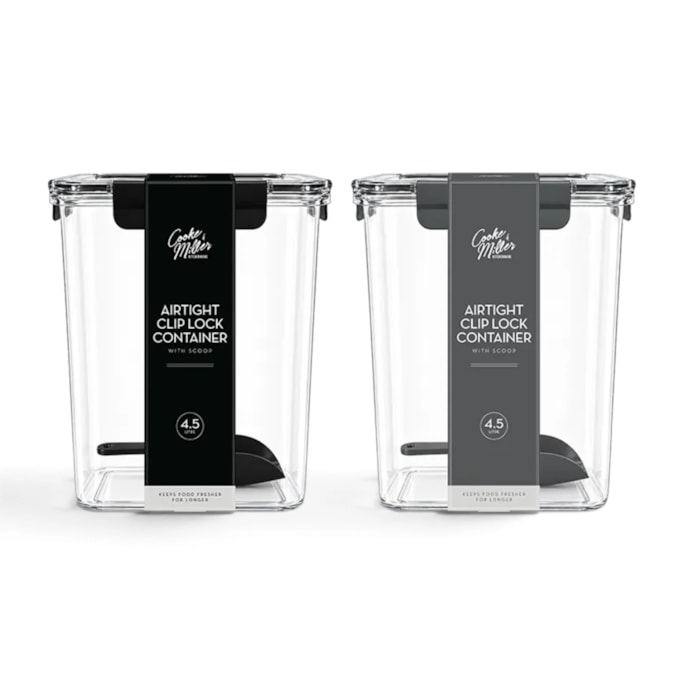Wholesale Airtight Clip Lock Container with Scoop 4.5L | Wholesale Direct