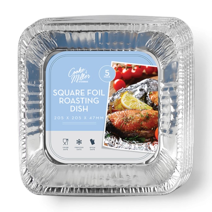 Wholesale Square Foil Roasting Dishes 5pk | Wholesale Direct