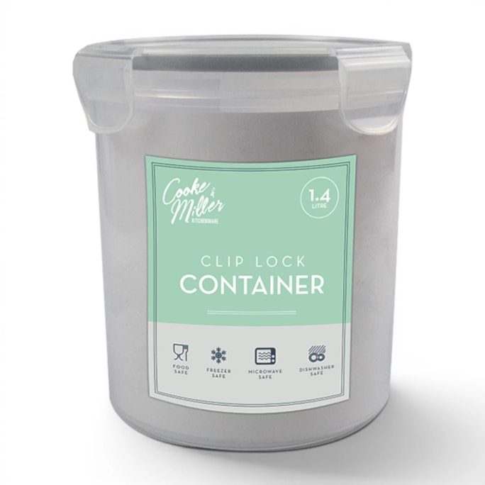 Wholesale Clip lock Round Container 1400ml | Wholesale Direct