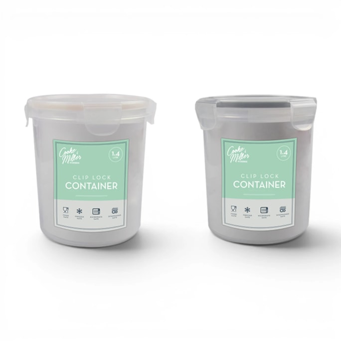 Wholesale Clip lock Round Container 1400ml | Wholesale Direct
