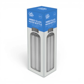 Wholesale Ribbed Glass Water Bottle 500ml | Wholesale Direct