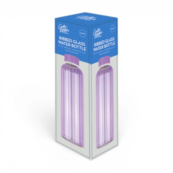 Wholesale Ribbed Glass Water Bottle 500ml | Wholesale Direct