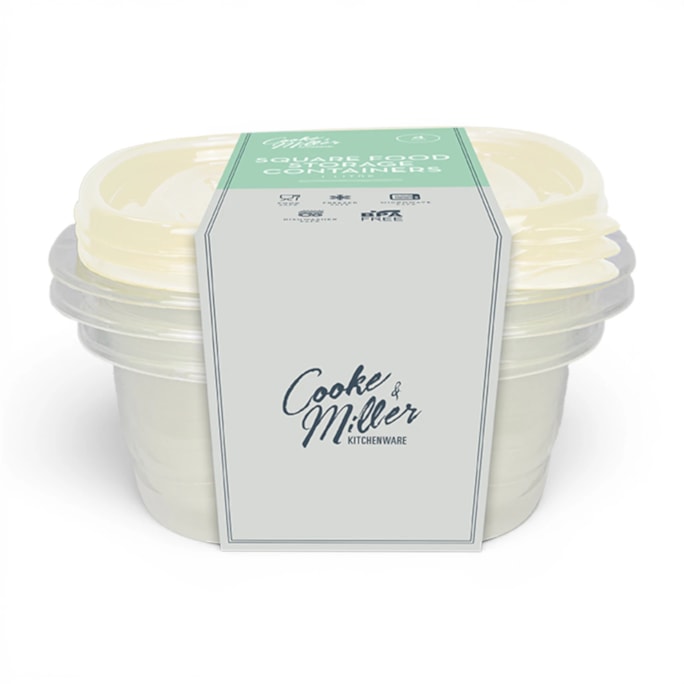 Wholesale Square Food Containers 1L 4pk | Wholesale Direct