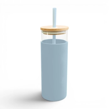 Wholesale Pastel Glass Bottle With Straw 500ml | Wholesale Direct