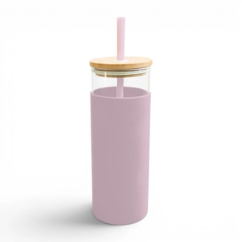 Wholesale Pastel Glass Bottle With Straw 500ml | Wholesale Direct