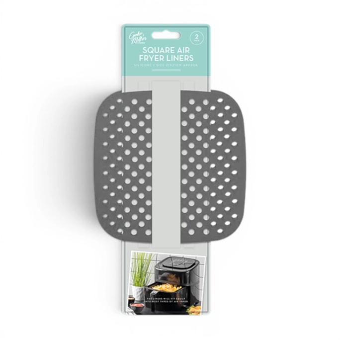 Wholesale Air Fryer Non Stick Reusable Square Liners 21 x 21cm 2pk | Wholesale Direct