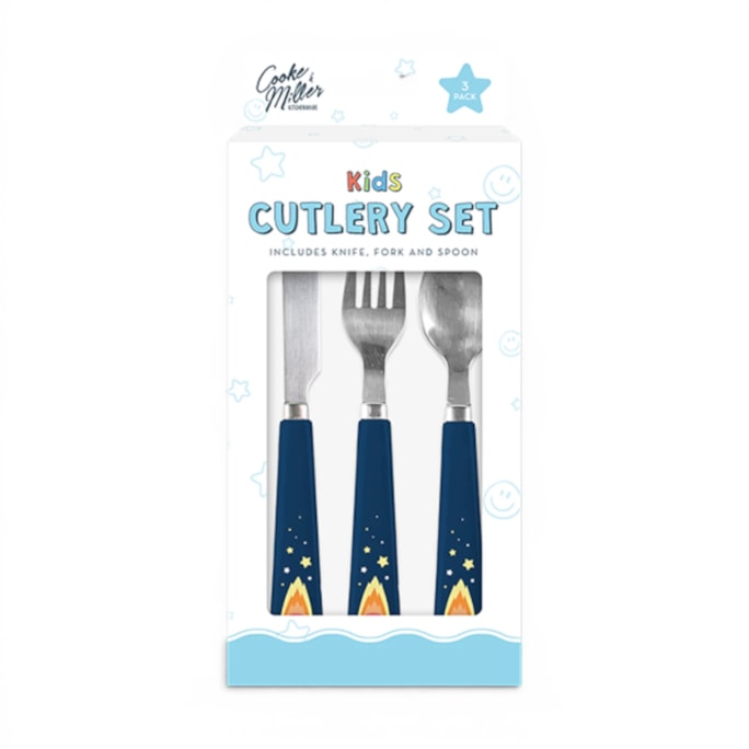 Wholesale Space Dinosaur 3 Piece Cutlery Set CDU | Wholesale Direct