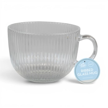 Wholesale Ribbed Glass Mug 500ml | Wholesale Direct