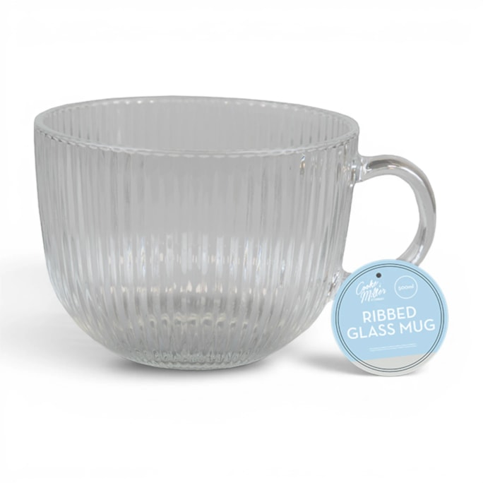 Wholesale Ribbed Glass Mug 500ml | Wholesale Direct Wholesale Ribbed Glass Mug 500ml | Wholesale Direct