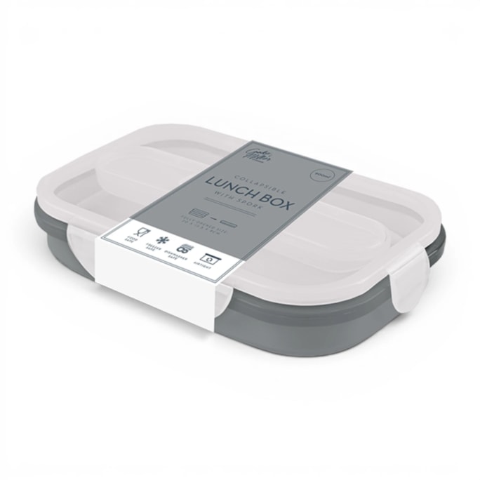 Wholesale Natural Collapsible Lunch Box With Spork | Wholesale Direct