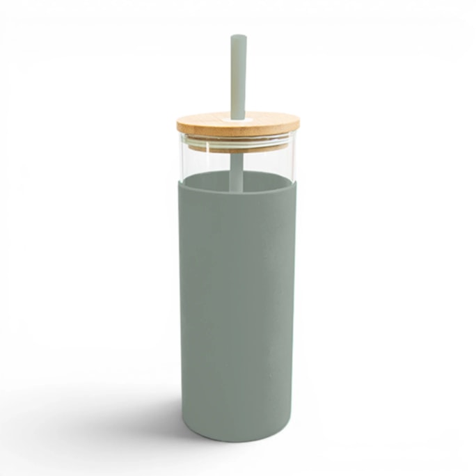 Wholesale Natural Glass Bottle With Straw 500ml | Wholesale Direct