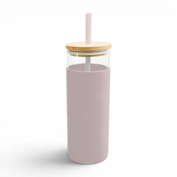 Wholesale Natural Glass Bottle With Straw 500ml | Wholesale Direct