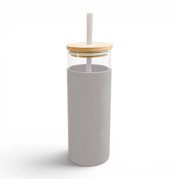 Wholesale Natural Glass Bottle With Straw 500ml | Wholesale Direct