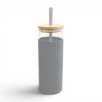 Wholesale Natural Glass Bottle With Straw 500ml | Wholesale Direct