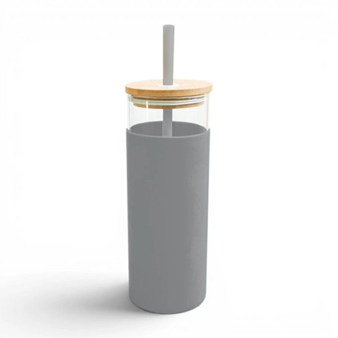 Wholesale Natural Glass Bottle With Straw 500ml | Wholesale Direct