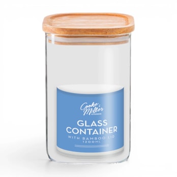 Wholesale Glass Container with Bamboo Lid 1200ml | Wholesale Direct Wholesale Glass Container with Bamboo Lid 1200ml | Wholesale Direct