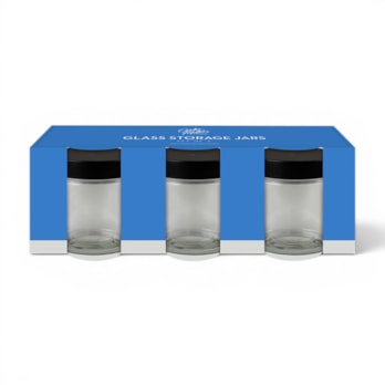 Wholesale Glass Storage Jars 3pk | Wholesale Direct Wholesale Glass Storage Jars 3pk | Wholesale Direct