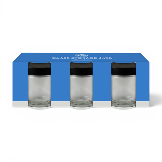 Wholesale Glass Storage Jars 3pk | Wholesale Direct Wholesale Glass Storage Jars 3pk | Wholesale Direct