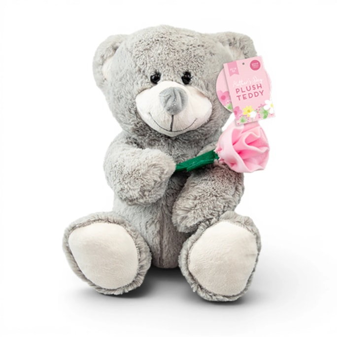 Wholesale Mother's Day Plush Teddy Bear with Rose 30cm | Wholesale Direct