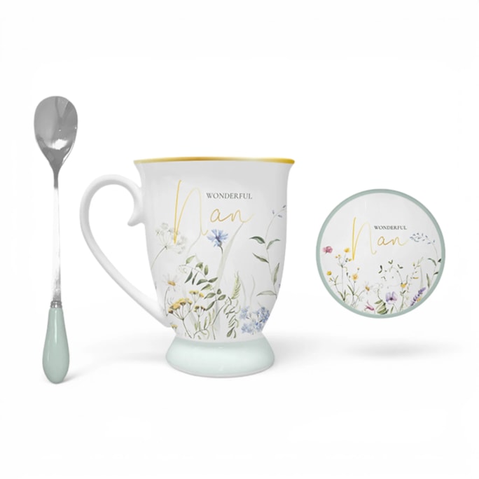 WholesaleWonderful Nan Mug, Spoon & Coaster Set | Wholesale Direct