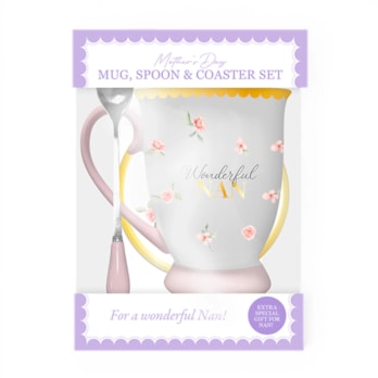 WholesaleWonderful Nan Mug, Spoon & Coaster Set | Wholesale Direct