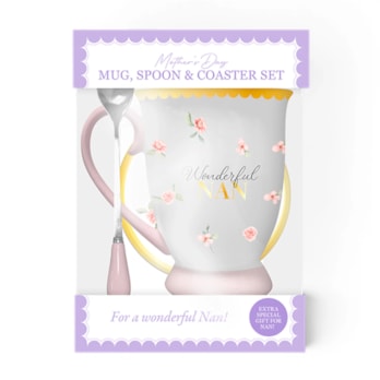 WholesaleWonderful Nan Mug, Spoon & Coaster Set | Wholesale Direct