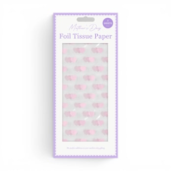 WholesaleFoil Heart Tissue Paper 3 Sheet | Wholesale Direct