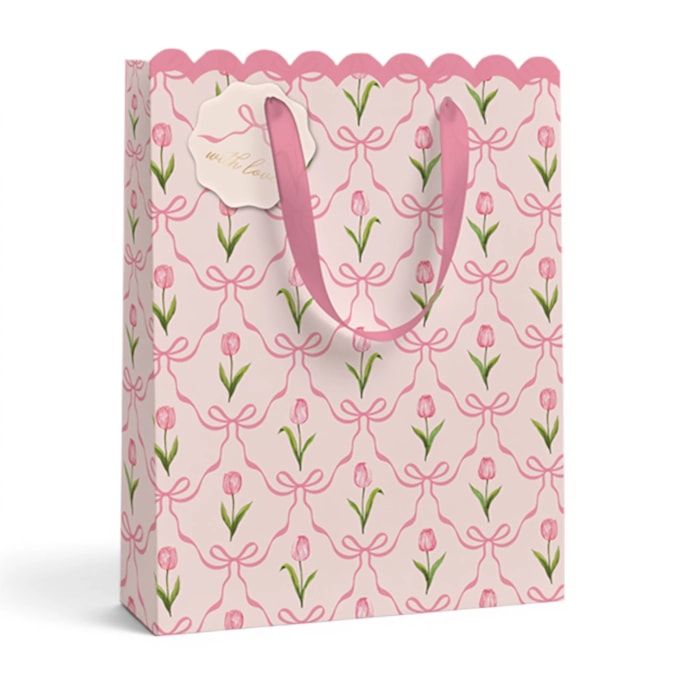 Wholesale Mother's Day Large Scalloped Edge Gift Bag | Wholesale Direct
