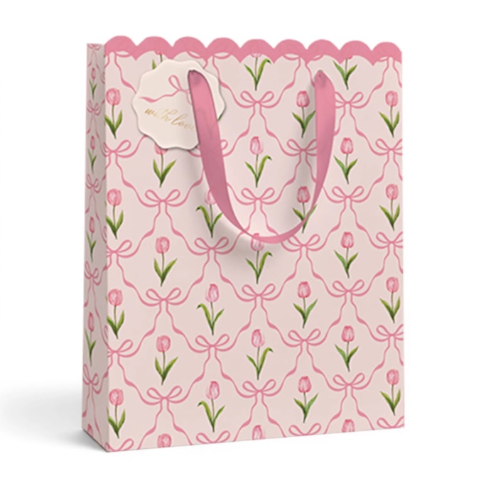 Wholesale Mother's Day Small Scalloped Edge Gift Bag | Wholesale Direct