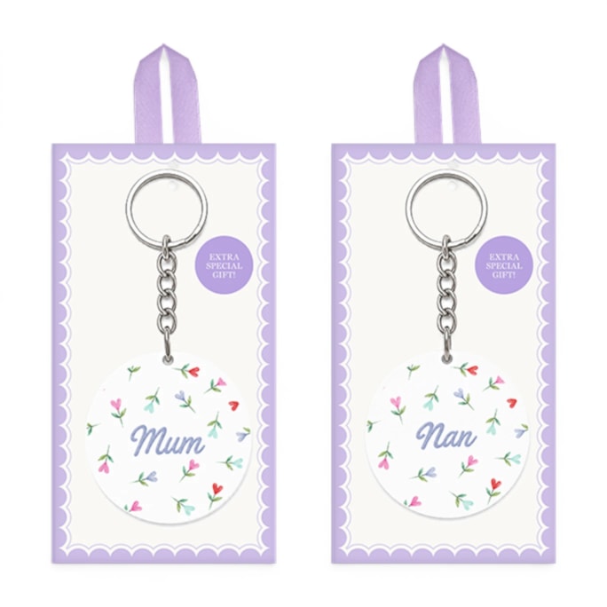 Wholesale Mother's Day Floral Keyring | Wholesale Direct