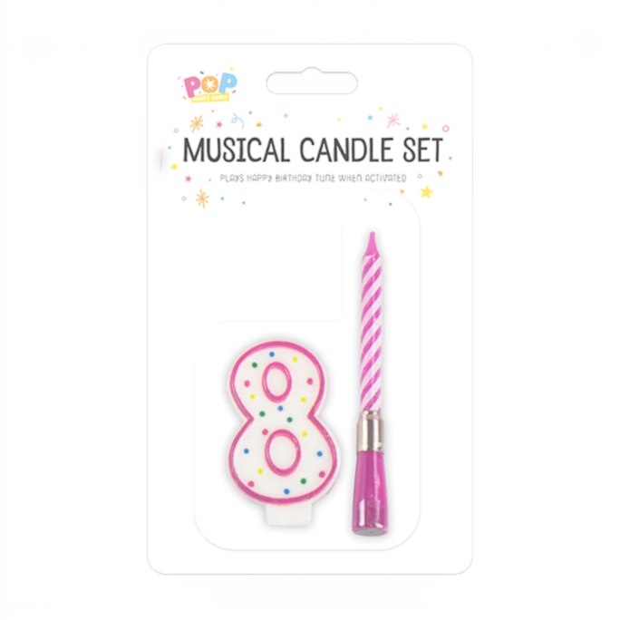 Wholesale Musical candle holder 0-9 Pink & Blue | Wholesale Direct
