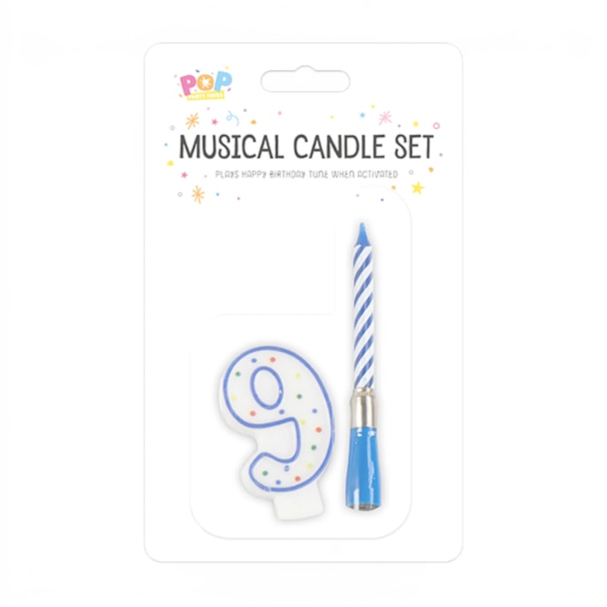 Wholesale Musical candle holder 0-9 Pink & Blue | Wholesale Direct