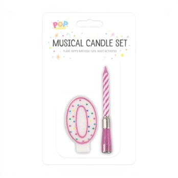 Wholesale Musical candle holder 0-9 Pink & Blue | Wholesale Direct