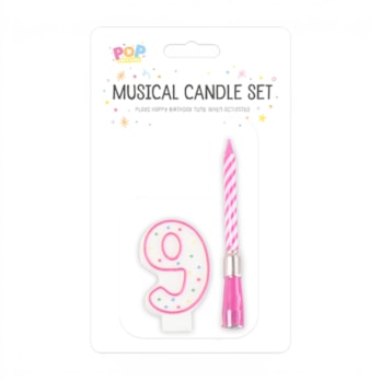 Wholesale Musical candle holder 0-9 Pink & Blue | Wholesale Direct