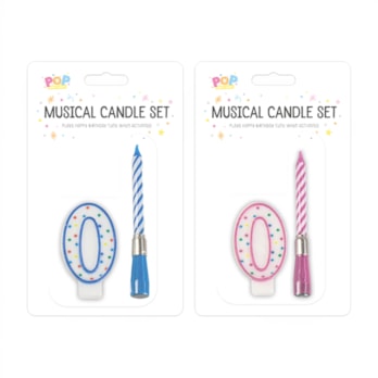 Wholesale Musical candle holder 0-9 Pink & Blue | Wholesale Direct