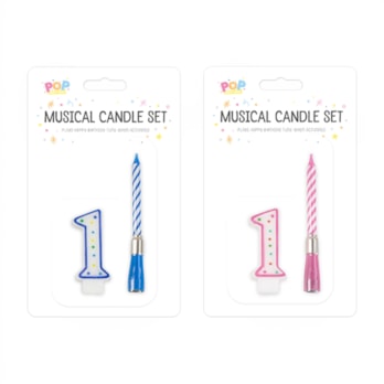 Wholesale Musical candle holder 0-9 Pink & Blue | Wholesale Direct