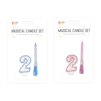 Wholesale Musical candle holder 0-9 Pink & Blue | Wholesale Direct