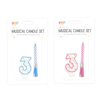 Wholesale Musical candle holder 0-9 Pink & Blue | Wholesale Direct