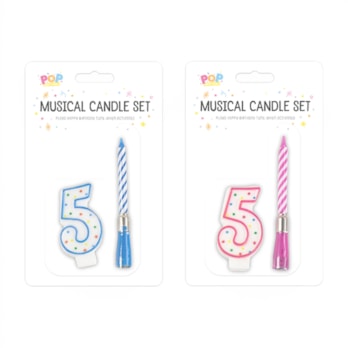 Wholesale Musical candle holder 0-9 Pink & Blue | Wholesale Direct