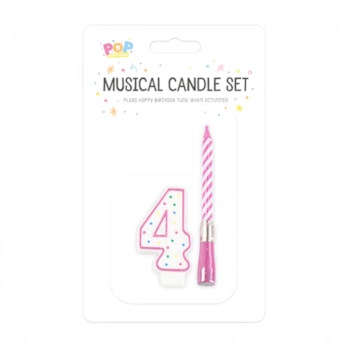 Wholesale Musical candle holder 0-9 Pink & Blue | Wholesale Direct