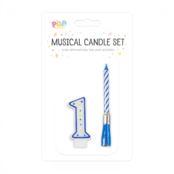 Wholesale Musical candle holder 0-9 Pink & Blue | Wholesale Direct