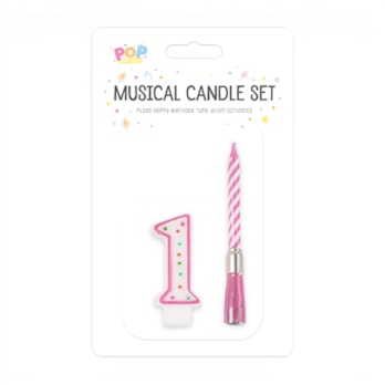 Wholesale Musical candle holder 0-9 Pink & Blue | Wholesale Direct
