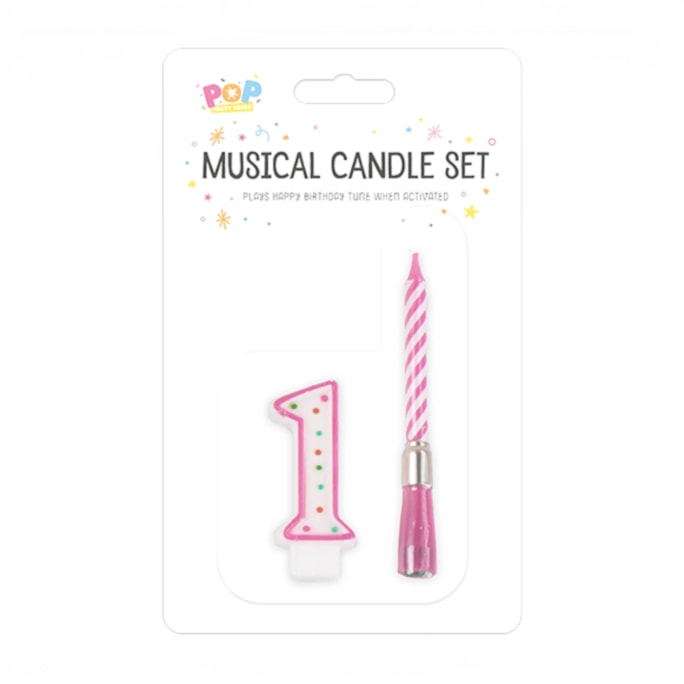 Wholesale Musical candle holder 0-9 Pink & Blue | Wholesale Direct