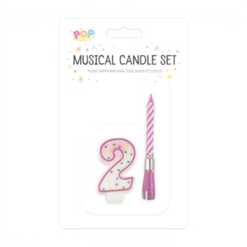 Wholesale Musical candle holder 0-9 Pink & Blue | Wholesale Direct